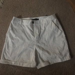 White denim shorts